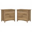 Home Square 2 Piece Wood Filing Cabinet Set with 2 Drawer in Reclaimed Pine