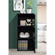 Home Square 2 Piece Multi Purpose Wooden Bookcase Set with 3 Shelf in Black