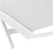 Home Square 2 Piece Teslin Fabric Patio Chaise Lounge Set in White