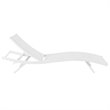 Home Square 2 Piece Teslin Fabric Patio Chaise Lounge Set in White