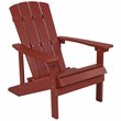Home Square 2 Piece Faux Wood Adirondack Chair Set In Red