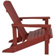 Home Square 2 Piece Faux Wood Adirondack Chair Set In Red