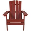 Home Square 2 Piece Faux Wood Adirondack Chair Set In Red