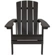 Home Square 2 Piece Faux Wood Adirondack Chair Set in Slate Gray