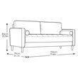 Home Square 2 Piece Fabric Upholstery Sofa Set in Heather Gray