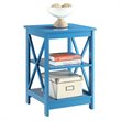 Home Square 2 Piece Square Solid Wood End Table Set in Blue