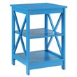 Home Square 2 Piece Square Solid Wood End Table Set in Blue