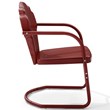 Home Square 2 Piece Tulip UV-resistant Metal Patio Chair Set in White