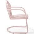 Home Square 2 Piece Tulip UV-resistant Metal Patio Chair Set in Pink