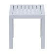 Home Square 2 Piece Square Resin Patio Side Table Set in Silver Gray