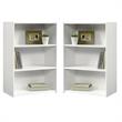 Home Square 2 Piece Modern Engineered Wood Bookcase Set in Soft White