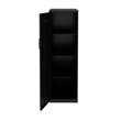 Home Square 2 Piece Metal Personal Locker Cabinet Set with 4 Shelf in Black