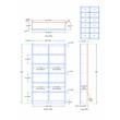 Home Square 2 Piece Tall 12-shelf Double Wide Wood Bookcase Set in Dry Oak