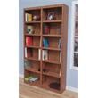 Home Square 2 Piece Tall 12-shelf Double Wide Wood Bookcase Set in Dry Oak