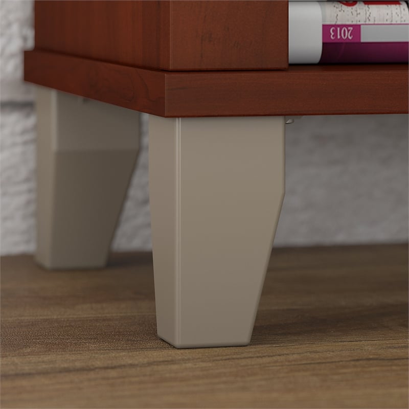 Home Square 2 Piece Engineered Wood Bookcase Set with 5 Shelf in Hansen Cherry