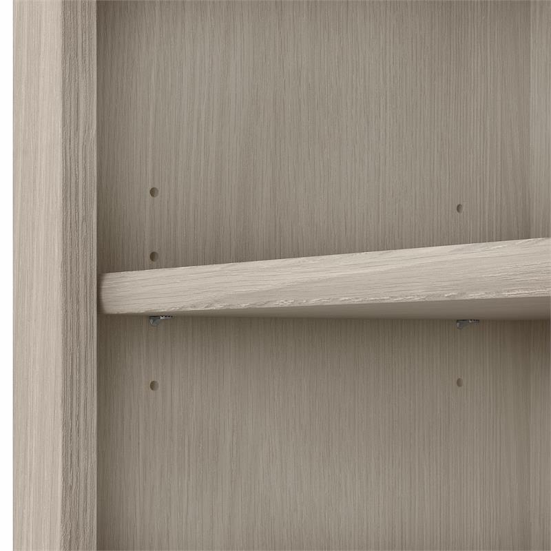Home Square 2 Piece Engineered Wood Bookcase Set with 5 Shelf in Sand Oak