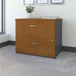 Home Square 2 Piece Wood Filing Cabinet Set with 2 Drawer in Natural Cherry