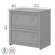 Home Square 2 Piece Engineered Wood Filing Cabinet Set in Cape Cod Gray
