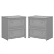 Home Square 2 Piece Engineered Wood Filing Cabinet Set in Cape Cod Gray