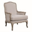 Home Square 2 Piece Regal Distressed Wood Accent Chair Set in Taupe Gray
