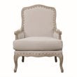 Home Square 2 Piece Regal Distressed Wood Accent Chair Set in Taupe Gray