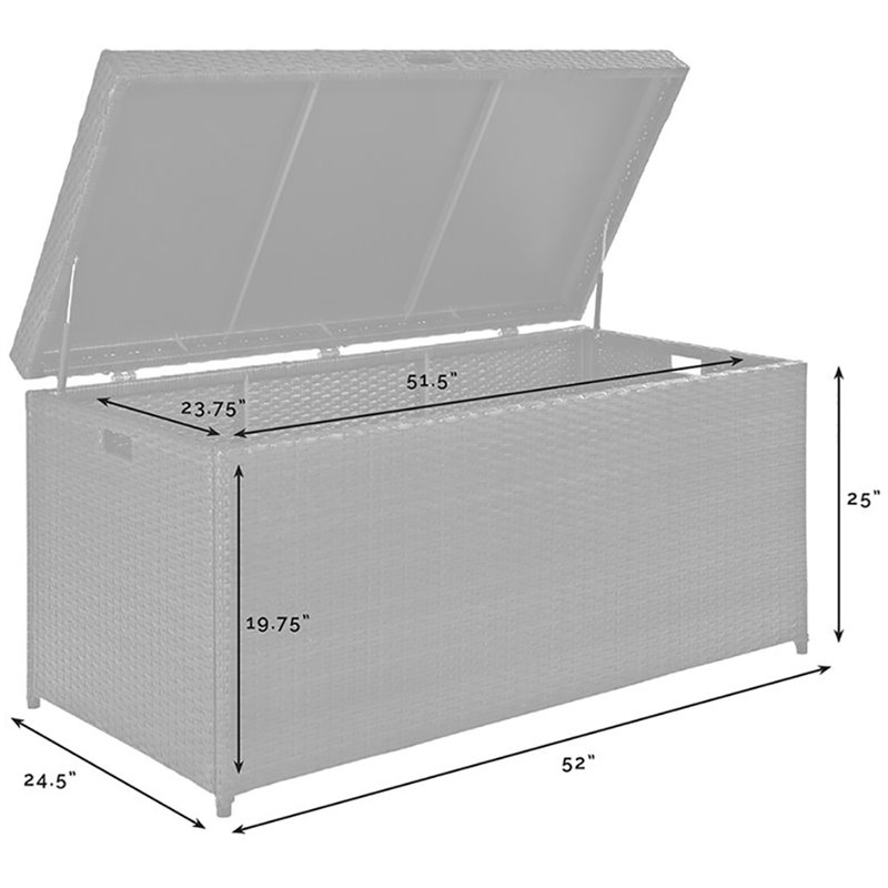 Home Square 2 Piece UV-resistant Resin Wicker Patio Deck Box Set in Brown