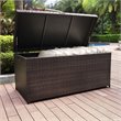 Home Square 2 Piece UV-resistant Resin Wicker Patio Deck Box Set in Brown