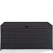 Home Square 2 Piece UV-resistant Resin Wicker Patio Deck Box Set in Brown