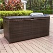 Home Square 2 Piece UV-resistant Resin Wicker Patio Deck Box Set in Brown