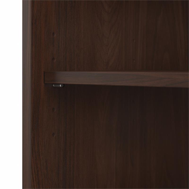 Home Square 2 Piece Engineered Wood Tall Bookcase Set in Modern Walnut