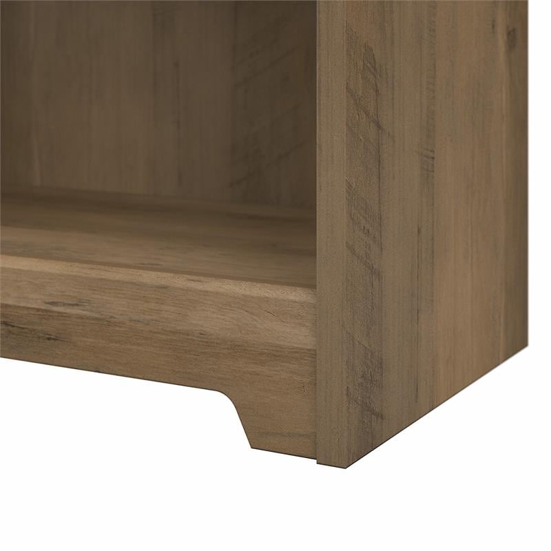 Home Square 2 Piece Engineered Wood Tall Bookcase Set in Reclaimed Pine