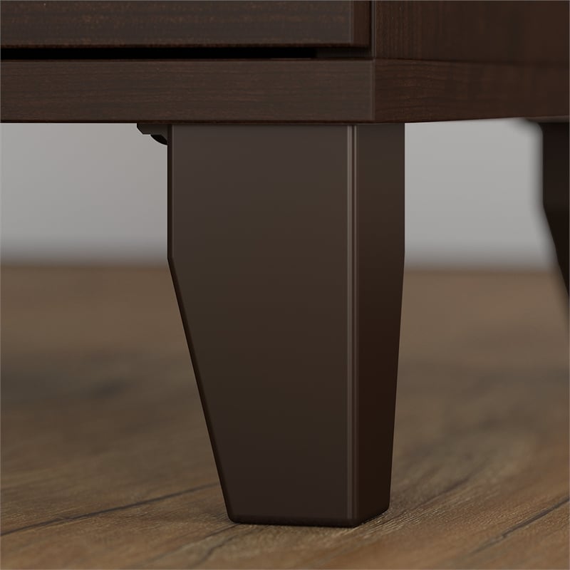 Home Square 2 Piece Wood Lateral Filing Cabinet Set in Mocha Cherry