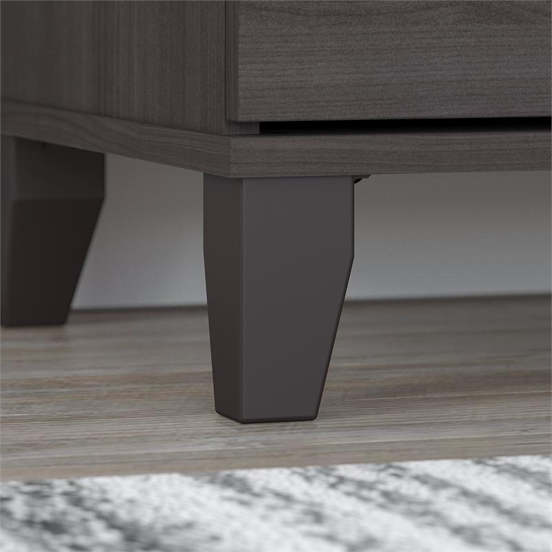 Home Square 2 Piece Wood Lateral Filing Cabinet Set in Storm Gray