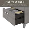 Home Square 2 Piece Wood Lateral Filing Cabinet Set in Platinum Gray