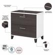 Home Square 2 Piece Wood Lateral Filing Cabinet Set in White and Storm Gray