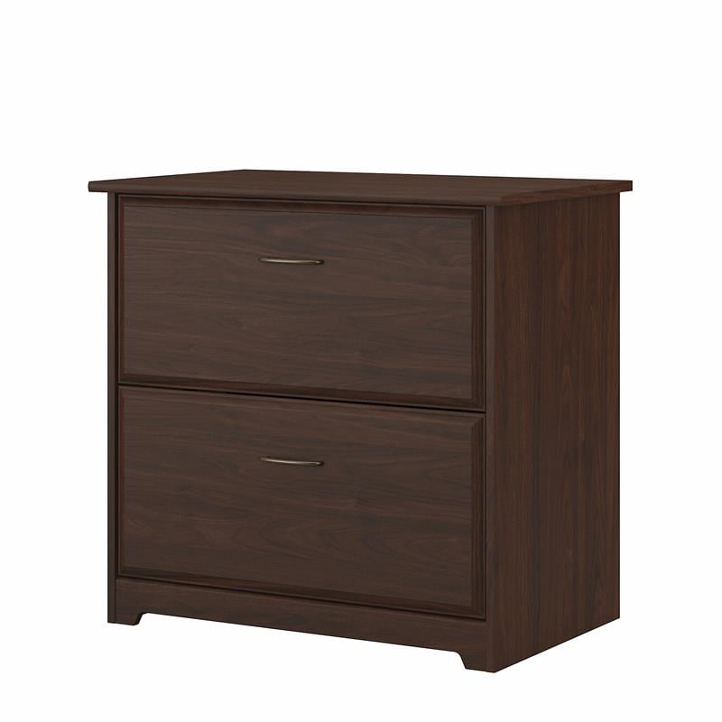 Home Square 2 Piece Engineered Wood Filing Cabinet Set in Modern Walnut