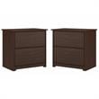 Home Square 2 Piece Engineered Wood Filing Cabinet Set in Modern Walnut