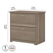 Home Square 2 Piece Engineered Wood Filing Cabinet Set in Ash Gray