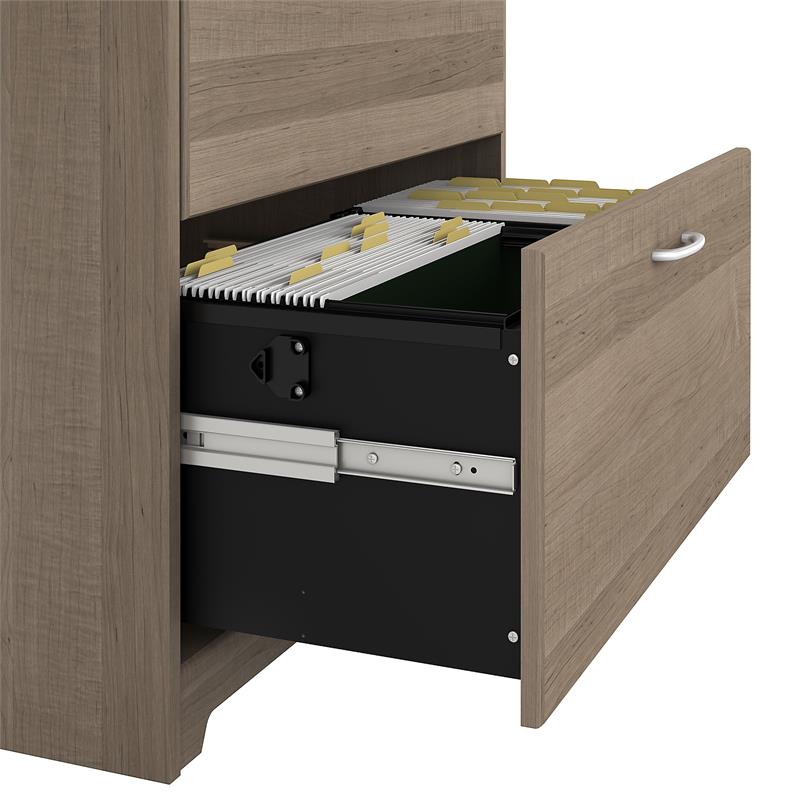 Home Square 2 Piece Engineered Wood Filing Cabinet Set in Ash Gray