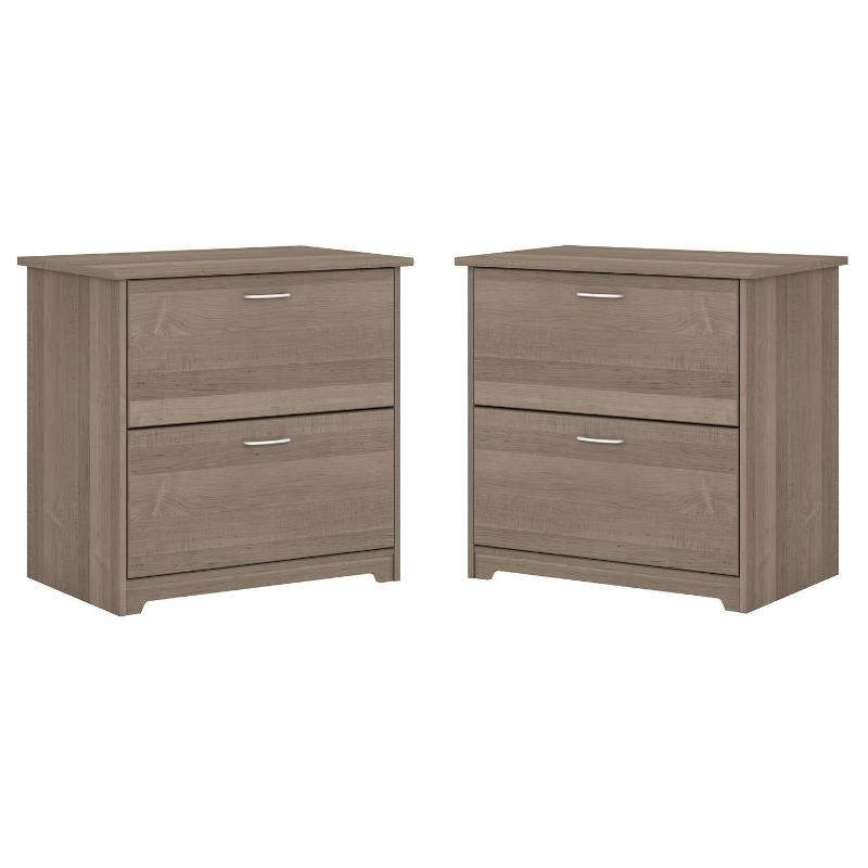 Home Square 2 Piece Engineered Wood Filing Cabinet Set in Ash Gray