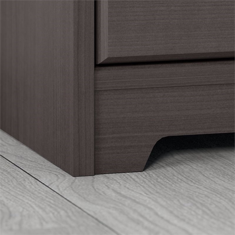 Home Square 2 Piece Engineered Wood Filing Cabinet Set in Heather Gray