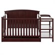 Baby Crib with Changing Table and 6 Drawer Double Dresser Set in Espresso