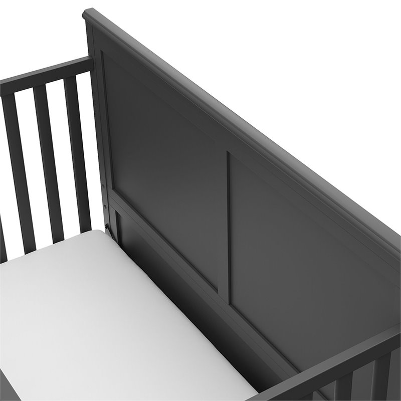 Baby Crib with Changing Table 2 Piece Set in Slate Gray