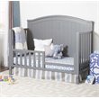 Baby Crib and 6 Drawer Double Dresser Set in Gray