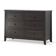Baby Crib 4 Drawer Chest and Double Dresser Set in Espresso