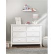 Baby Crib 4 Drawer Chest and Double Dresser Set in White