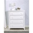 Baby Crib with 4 Drawer Chest and Double Dresser Set in White
