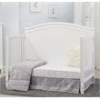 Baby Crib with 4 Drawer Chest and Double Dresser Set in White