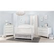 Baby Crib and Changing Table 2 Piece Set in White