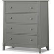 Baby Crib with Changing Table and 4 Drawer Dresser Chest Set in Weathered Gray